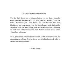 Feedback zum Buch "Easy Einmachen"