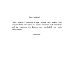 Feedback zum Buch "Weizenfrei backen"