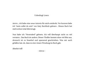 Feedback zum Buch "Neuendeel - Die geerbte Villa"