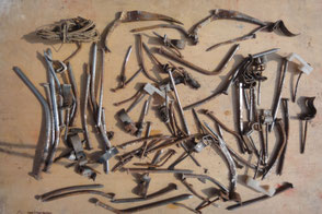 Auch alte Nägel und Metallteile können als Kunst funktionieren