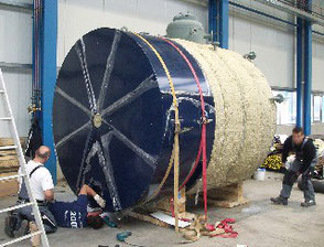 insulation works at the boiler 12/22/2009. Fotos Uhlig Rohrbogen