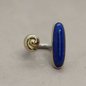 Bague ouverte - Bague or et lapis lazuli - Fanny Jaquier