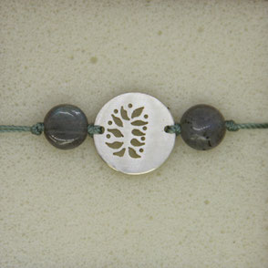 pive argent et labradorite