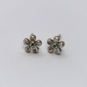 Boucles d'oreilles fleurs en argent 925, Fanny Jaquier