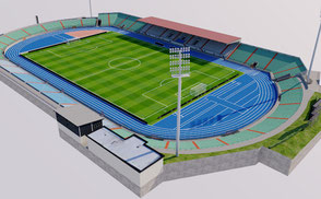 Stade Josy Barthel - Luxembourg 3D model ar vr 3d model euro stadium arena stade stadion football soccer afc arena asia athletic estadio exterior footbal champions league olympic soccer soth sport stade stadio stadion stadium national team  club