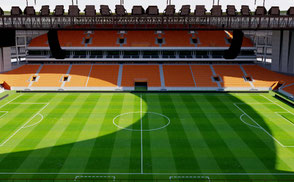 Central Stadium Yekaterinburg ural Russia Arena - Rubin Kazan Russia low-poly 3d model ready for Virtual Reality (VR), Augmented Reality (AR), games and other real-time apps. euro world cup 2018 moscow