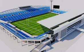 Kumagaya Rugby Ground - Japan football soccer athletic track olympic rugby world cup 2019 sengawa stadium VR / AR / low-poly 3D Models Exterior Stadium Sapporo Dome - Japan VR / AR / low-poly 3d model stade stadion football soccer kumagaya 3d stadium