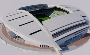 Kobe Misaki Stadium - Japan football soccer athletic track olympic rugby world cup 2019 sengawa stadium VR / AR / low-poly 3D ModelsExteriorStadiumSapporo Dome - Japan VR / AR / low-poly 3d model stade stadion football soccer baseball ballpark  