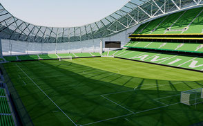Aviva Stadium - Dublin Ireland irish stadium stadion low-poly 3d model rugby ready for Virtual Reality (VR), Augmented Reality (AR), games and other real-time apps. euro 2020 2021 champions league final fifa uefa