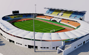 Seongnam Stadium - South Korea 3D model ar vr 3d model korean stadium arena stade stadion football soccer afc arena asia athletic estadio exterior footbal lkorea league olympic seongnam soccer soth sport stade stadio stadion stadium tancheon vleague 