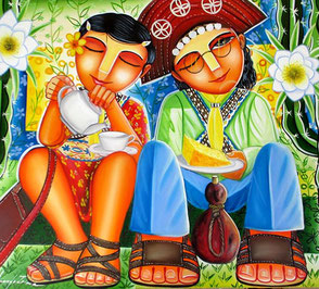 eduardo lima, zeitgenössische kunst, maler, lampeão, maria bonita, bilder, kunst, kunstmaler, brasilien, serra talhada, oxente shop