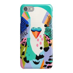 colorful budgie iphone case