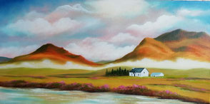 Landschaft Schottland Haus Öl-Gemälde