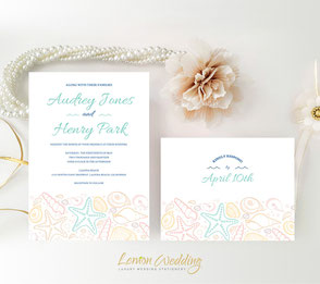 beach wedding invitations lemonwedding