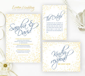 Confetti wedding invitation packages