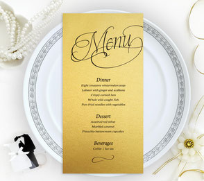 gold place cards