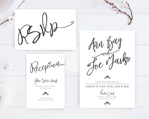  Calligraphy Wedding Invitation Kits