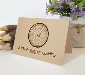 Rustic save the date cards