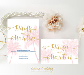 Beach Wedding Invitations Lemonwedding