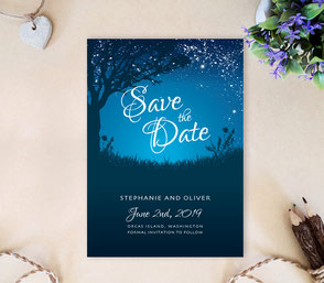 Printed save the date cards
