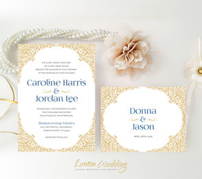 Golden wedding invites