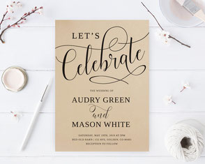 Let's celebrate wedding invites