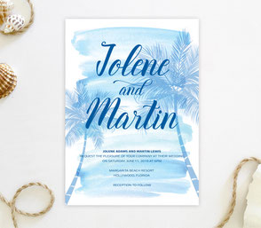 Beach themed invitation