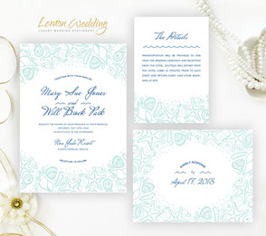 destination wedding invitations lemonwedding seashells wedding invitations