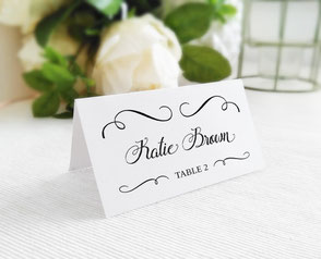 wedding name cards