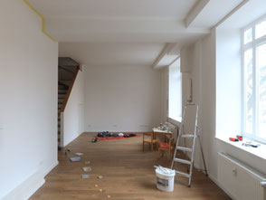 Neue Wohnung über zwei Ebenen im alten Saal. 