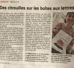 opération citrouille sur boîte à lettres à Longvic