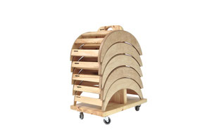 Rückbeuger Stapler in klein zur praktischen Aufbewahrung der Yoga Rückbeuger in normaler Größe von yogawood.