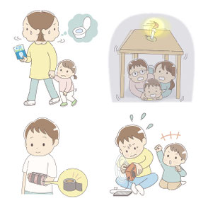 防災の落とし穴に関するイラスト