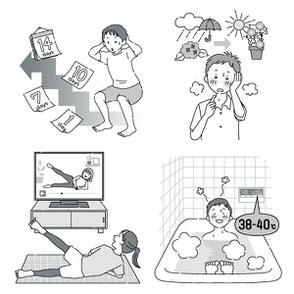 本格的な夏が始まる前の熱中症に関するイラスト
