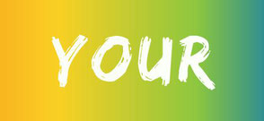 Die Farben gelb bis grün mit dem englischen Text "your" davor