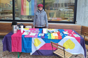 Infostand vor der BibMed 2025