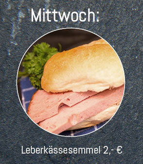 Metzgerimbiss Angebot Mittwochs Leberkässesemmel