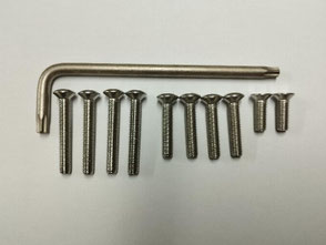 vis et clé inox A4 pour foil aeromod V3