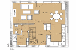 Grundriss Plan Erdgeschoss Nordkap 110 