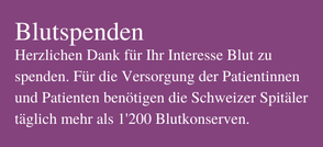 Mehr erfahren zum Thema Blutspende, welches wir Samariter an zwei Blutspende-Aktionen in der Gemeinde unterstützen