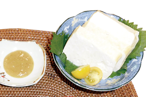 三崎地区の郷土料理・つと豆腐、みがらし