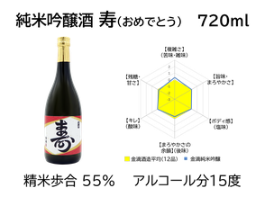 純米吟醸酒 寿（おめでとう）720ml