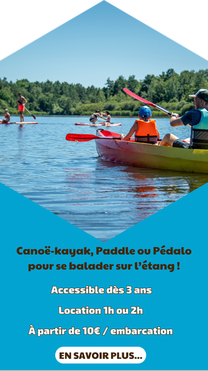 Location kayak, Paddle, Pédalo étang de la vallée à Combreux