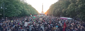 Demonstration und Kundgebung am 27. September 2025 am Großen Stern "Stoppt den Völkermord in Gaza". Es waren ca 100.000 Teilnehmer in Berlin.