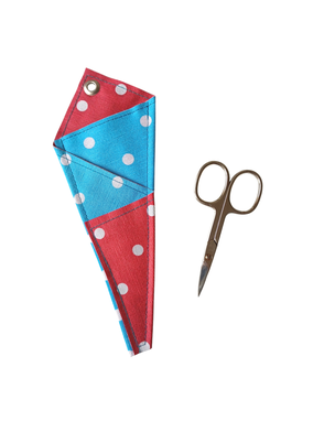 Mini Scherenetui Polka Dots rot türkis 2