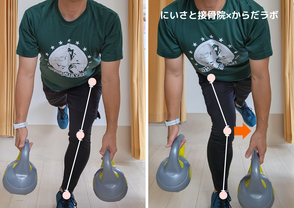 片足デッドリフト時にみられるニーイン
