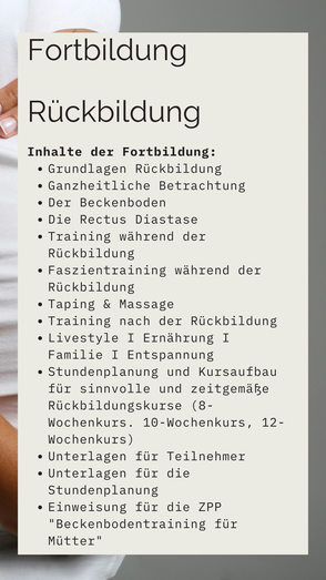Fortbildung Rückbildung