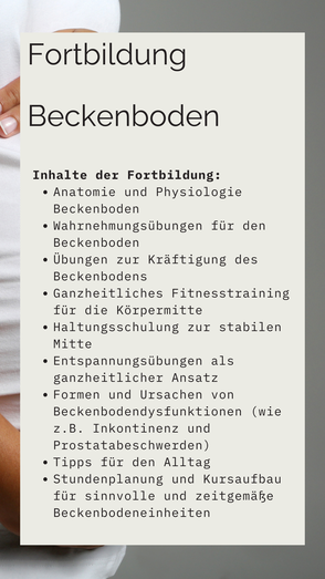 Fortbildung Beckenboden