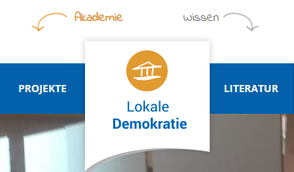 Bild: Auszug der Homepage mit Logo Lokale Demokratie