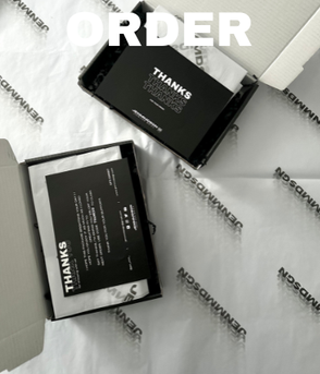orders packet up in black packaging